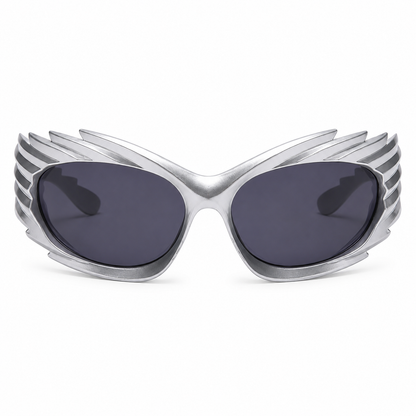Silver Spiked Cyber Glasses