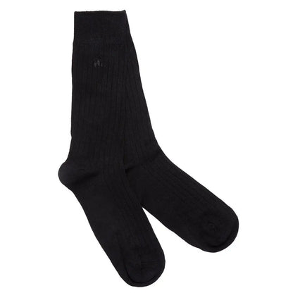 Chaussettes en bambou noir de jais