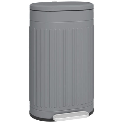 HOMCOM 20L Pedal Bin, Metal Kitchen Bin with Soft-close Lid