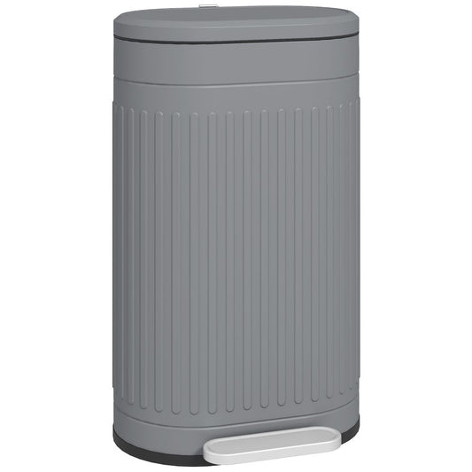 HOMCOM 20L Pedal Bin, Metal Kitchen Bin with Soft-close Lid