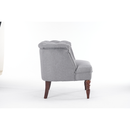 Premium 77CM Grey Linen Arm Chair - Professional Quality for Home & Office
