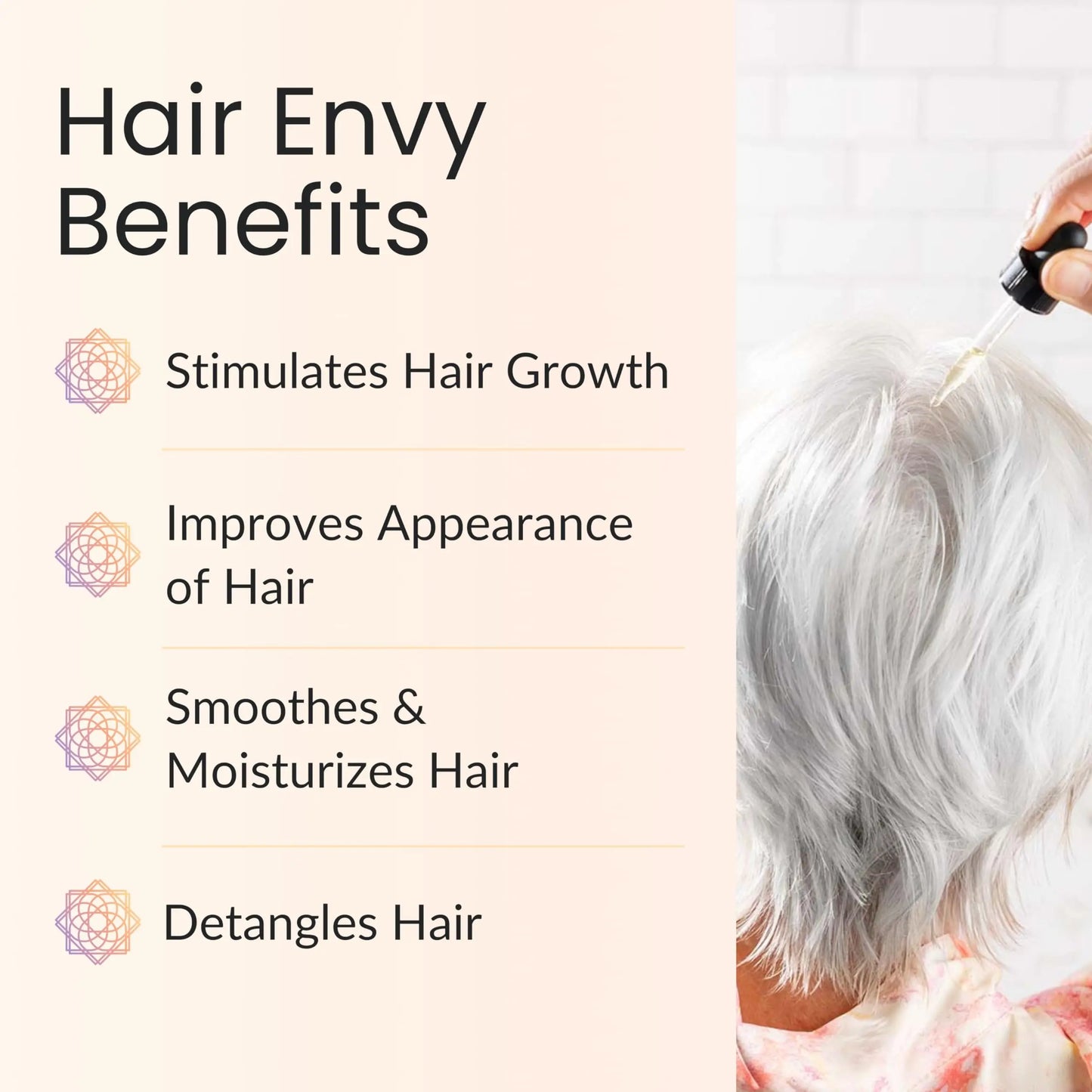 Vitality Hair Envy - Natural Hair Growth Serum with 15 Plant Extracts | 100% Pure Essential Oils British Harmonia | Natural Makeup & Fragrance by British Harmonia UK