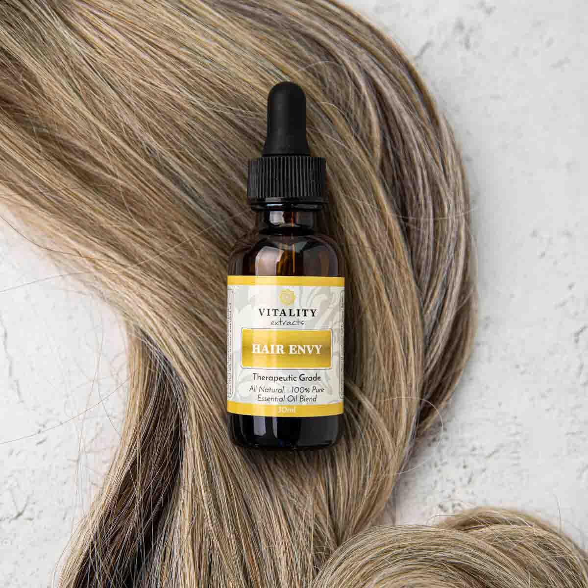 Vitality Hair Envy - Natural Hair Growth Serum with 15 Plant Extracts | 100% Pure Essential Oils British Harmonia | Natural Makeup & Fragrance by British Harmonia UK