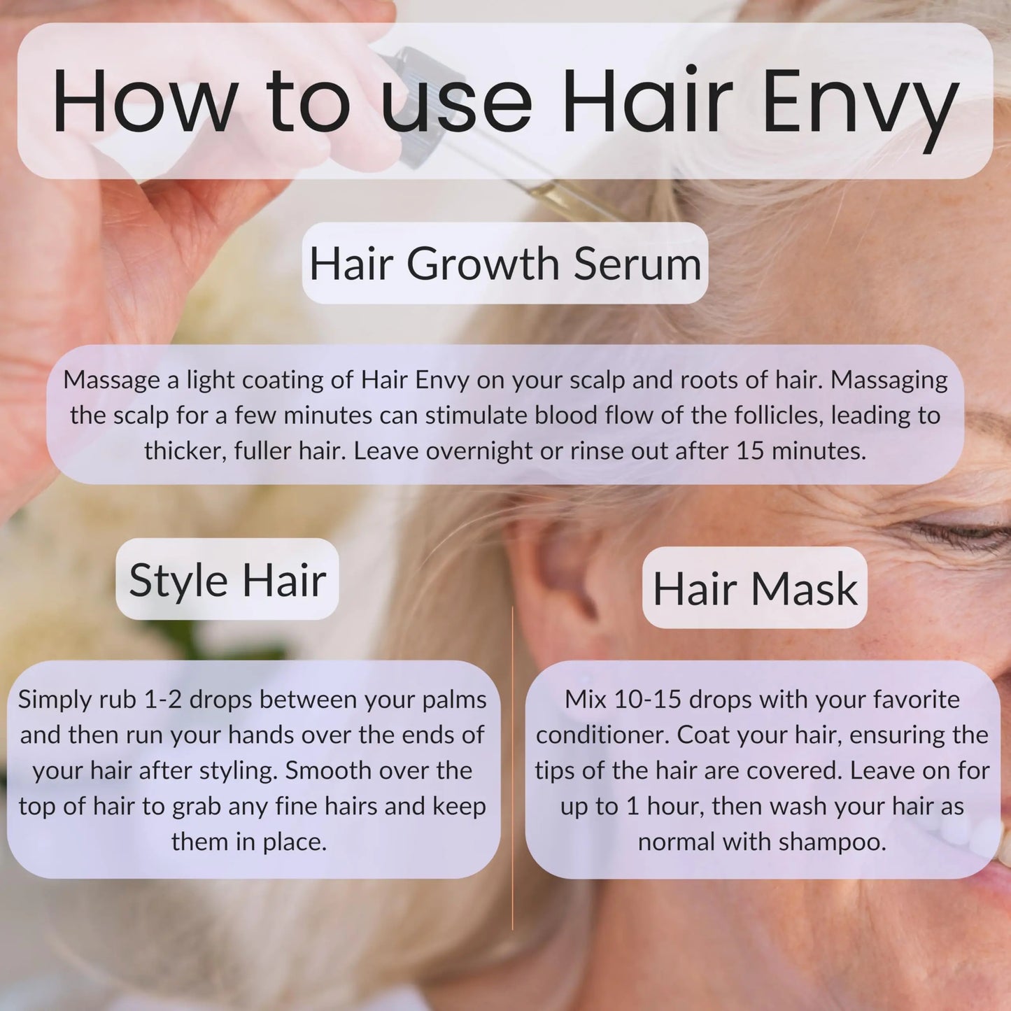 Vitality Hair Envy - Natural Hair Growth Serum with 15 Plant Extracts | 100% Pure Essential Oils British Harmonia | Natural Makeup & Fragrance by British Harmonia UK