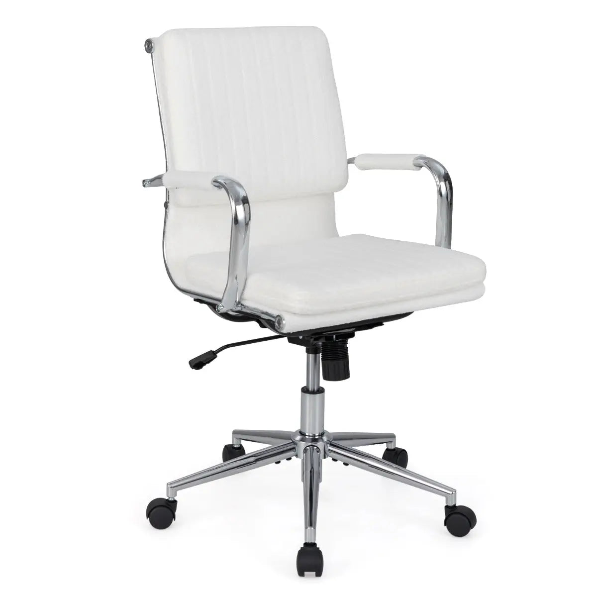 Ergonomic Computer Desk Chair with Rocking Backrest-White Blue Pirate
