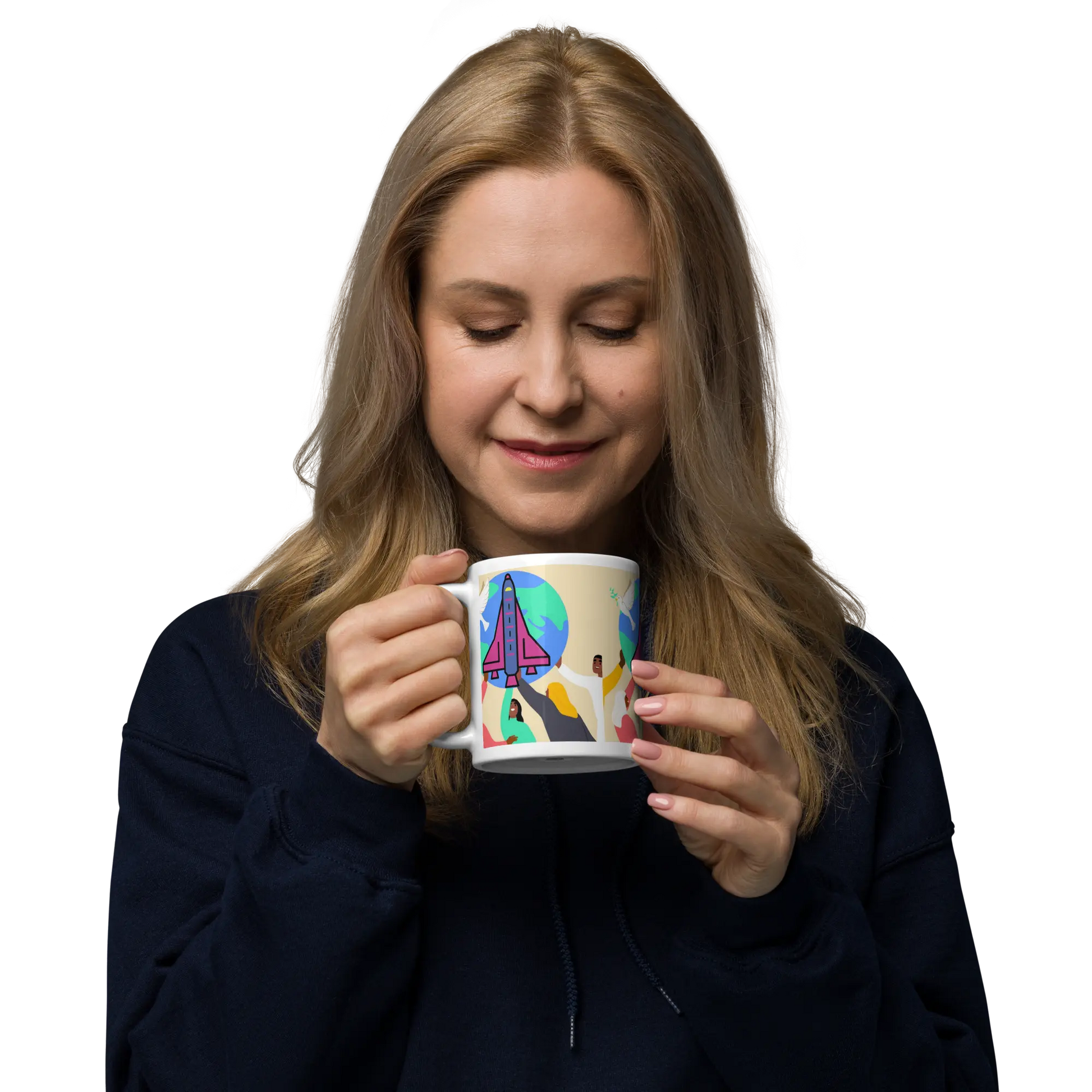 First Home White glossy mug First Home Gift Shop
