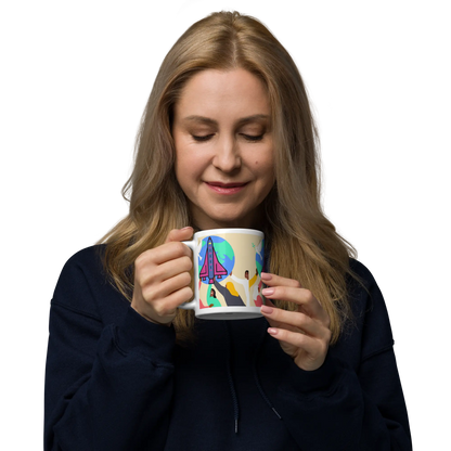 First Home White glossy mug First Home Gift Shop