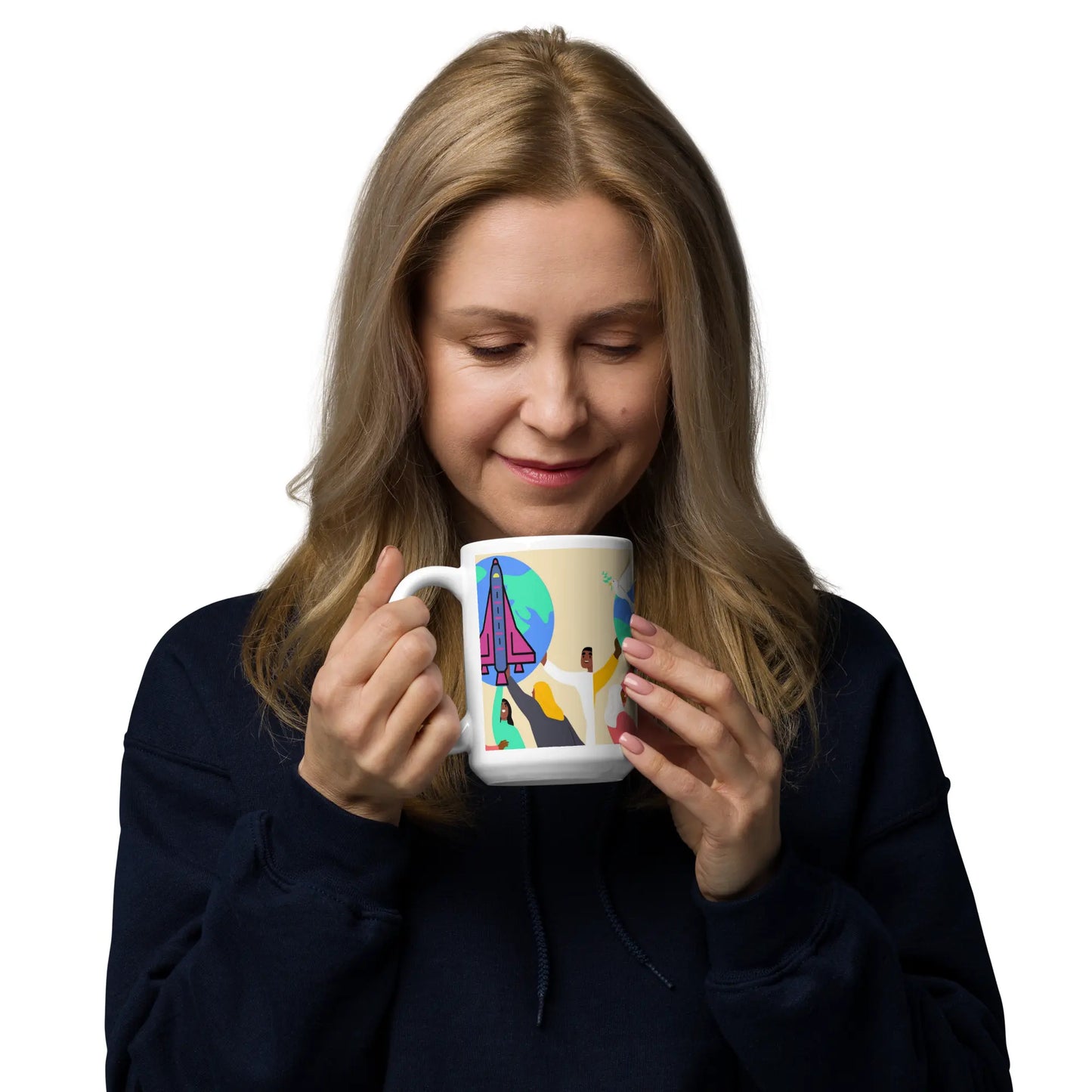 First Home White glossy mug First Home Gift Shop