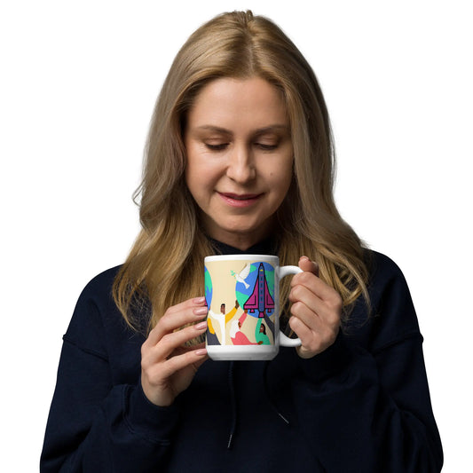 First Home White glossy mug First Home Gift Shop