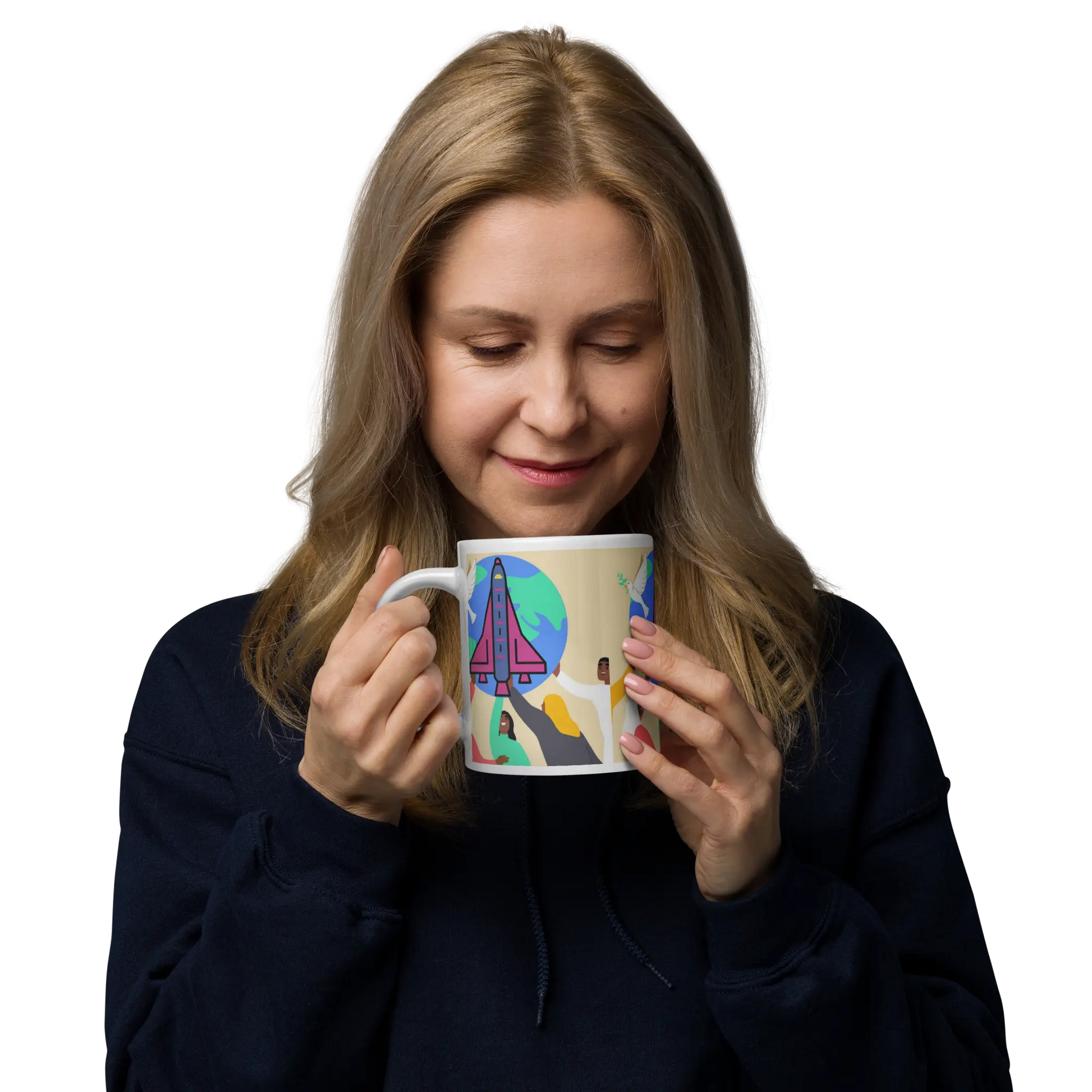 First Home White glossy mug First Home Gift Shop