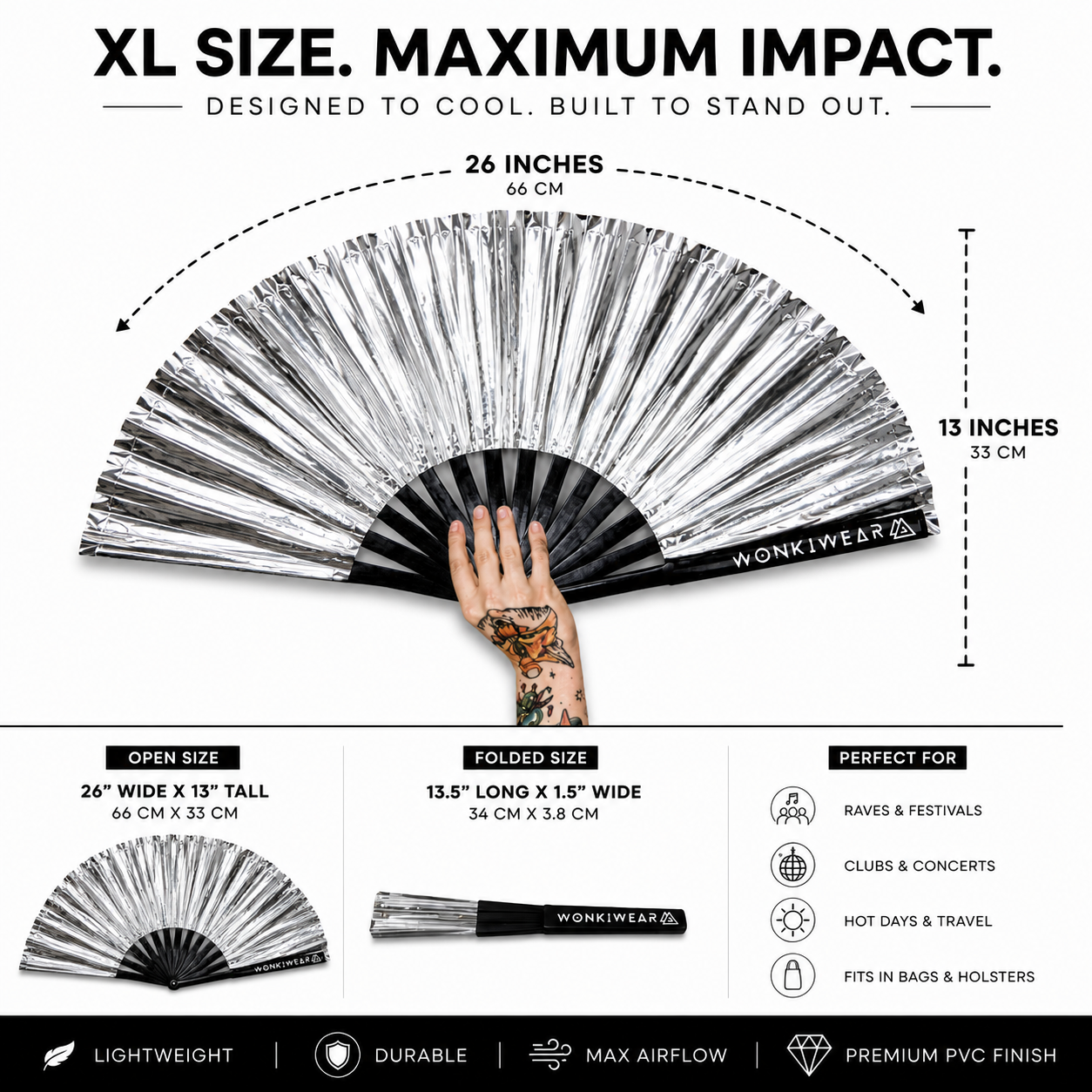 Galactic Silver XL Festival Fan