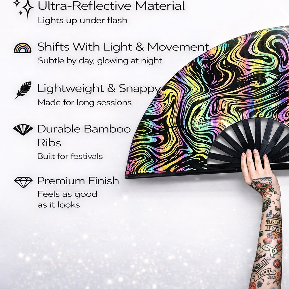 Swirl XL Reflective Festival Fan