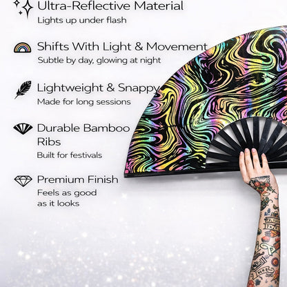Swirl XL Reflective Festival Fan