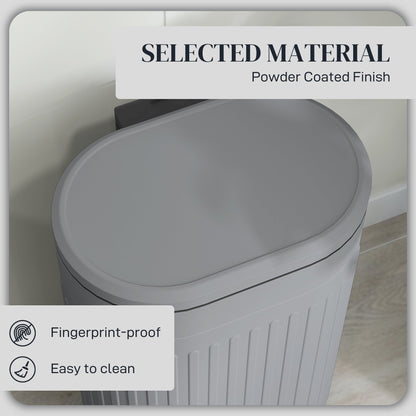 HOMCOM 20L Pedal Bin, Metal Kitchen Bin with Soft-close Lid